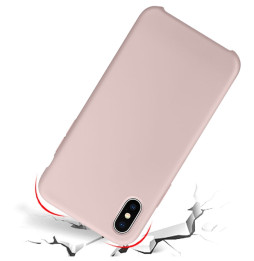 Silikon Case für iPhone X/XS (Rosenrot)