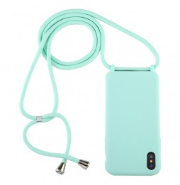 Coque en silicone avec cordon pour iPhone X/XS (Vert menthe) à €14.95