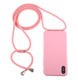 Silikon Case mit Lanyard für iPhone X/XS (Rosa) für €14.95
