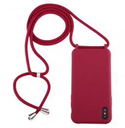 Coque en silicone avec cordon pour iPhone X/XS (Rouge) à €14.95