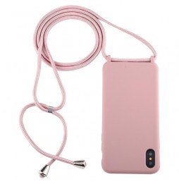 Silicone Case with Lanyard for iPhone X/XS (Dark Pink) at €14.95