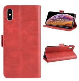 Magnetic Leather Case with Card Slots for iPhone XS Max (Red) at €15.95