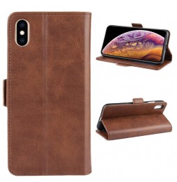 Magnetic Leather Case with Card Slots for iPhone XS Max (Brown) at €15.95