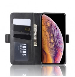 Magnetische leren hoesje met kaartsleuven voor iPhone XS Max (Zwart) voor €15.95