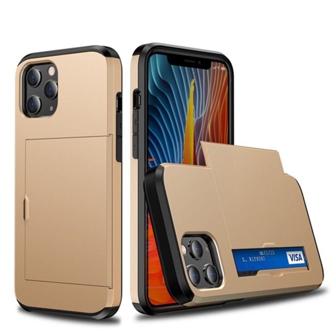 Shockproof Rugged Armor Case with Card Slots for iPhone 12 (Gold) at €13.95