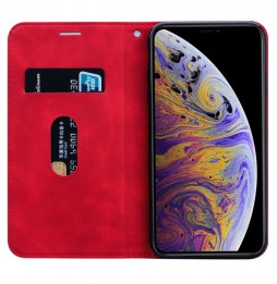 Magnetische leren hoesje met kaartsleuven voor iPhone XS Max (Rood) voor €14.95