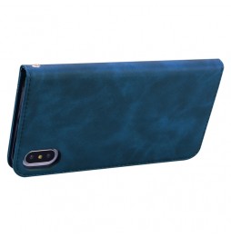 Magnetic Leather Case with Slots for iPhone XS Max (Blue) at €14.95