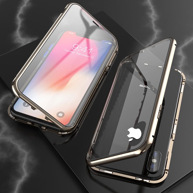 Magnetic Case with Tempered Glass for iPhone XS Max (Bronze) at €16.95