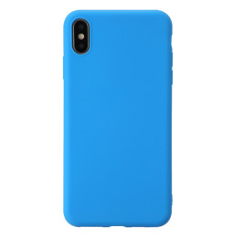 Stoßfeste Silikon Case für iPhone XS Max (Hellblau)