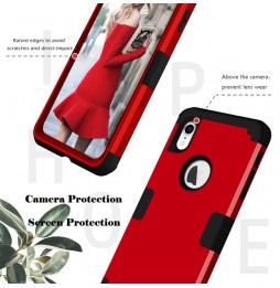 Shockproof Metal + Silicone Hybrid Case for iPhone XR (Red) at €15.95