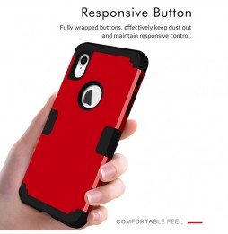 Metall + Silikon Hybrid Stoßfeste Hülle für iPhone XR (Rot) für €15.95