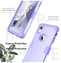 Shockproof Metal + Silicone Hybrid Case for iPhone XR (Light Purple) at €15.95