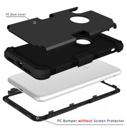 Metall + Silikon Hybrid Stoßfeste Hülle für iPhone XR (Schwarz) für €15.95
