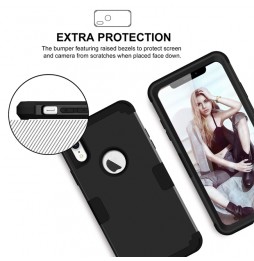 Shockproof Metal + Silicone Hybrid Case for iPhone XR (Black) at €15.95
