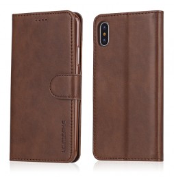 Leather Case with Card Slots for iPhone XR LC.IMEEKE (Brown) at €15.95