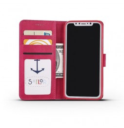 Leather Case with Card Slots for iPhone XR LC.IMEEKE (Red) at €15.95