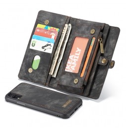Coque portefeuille détachable en cuir pour iPhone XR CaseMe (Noir) à €28.95