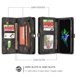 Leather Detachable Wallet Case for iPhone XR CaseMe (Black) at €28.95