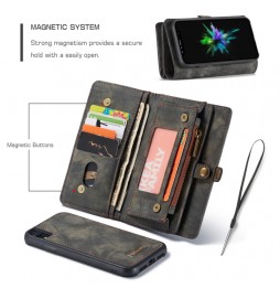 Coque portefeuille détachable en cuir pour iPhone XR CaseMe (Noir) à €28.95