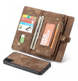 Leren Afneembare portemonnee hoesje voor iPhone XR CaseMe (Bruin) voor €28.95