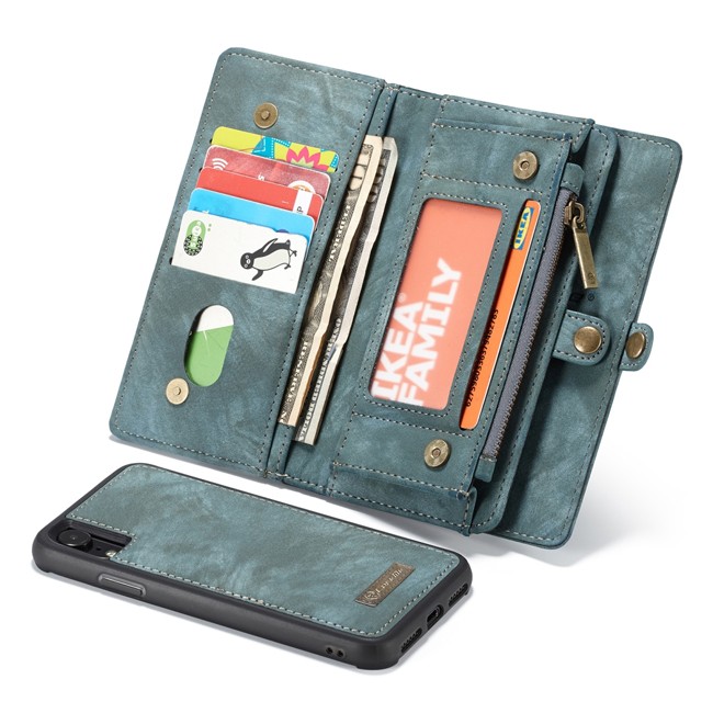 Leather Detachable Wallet Case for iPhone XR CaseMe (Blue) at €28.95