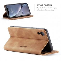 Magnetic Leather Case with Card Slots for iPhone XR CaseMe (Brown) at €15.95