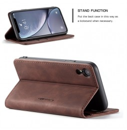 Magnetic Leather Case with Card Slots for iPhone XR CaseMe (Coffee) at €15.95