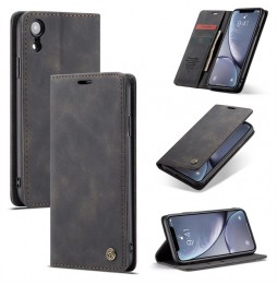 Magnetic Leather Case with Card Slots for iPhone XR CaseMe (Black) at €15.95