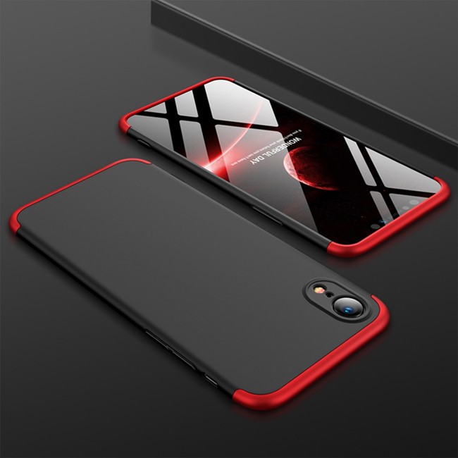 Ultradunne harde hoesje voor iPhone XR GKK (Zwart rood) voor €13.95