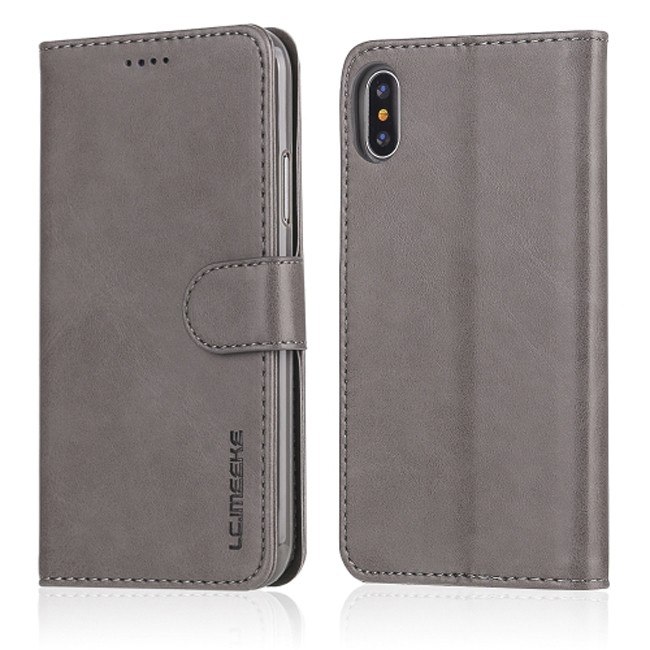 Leather Case with Card Slots for iPhone XR LC.IMEEKE (Grey) at €15.95