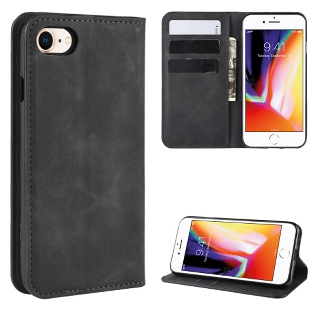 Magnetic Leather Case for iPhone SE 2020/8/7 (Black) at €15.95
