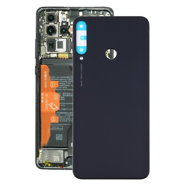 Cache arrière original avec lentille pour Huawei P40 Lite E / Y7p (Noir)(Avec Logo) à 13,10 €