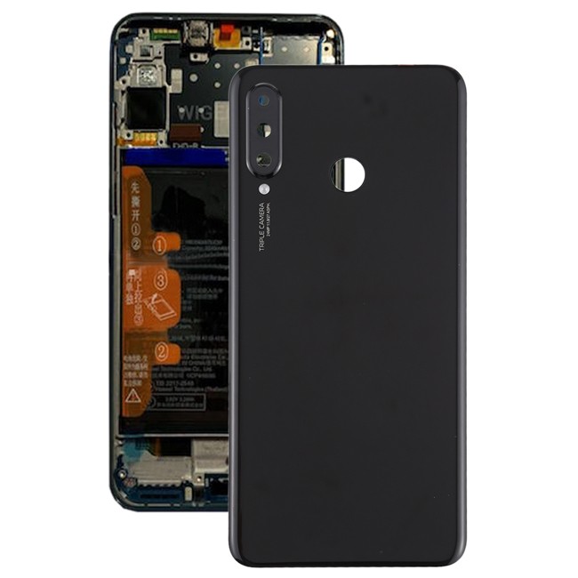 Rückseite Akkudeckel mit Linse für Huawei P30 Lite (24MP) (Schwarz)(Mit Logo) für 22,98 €