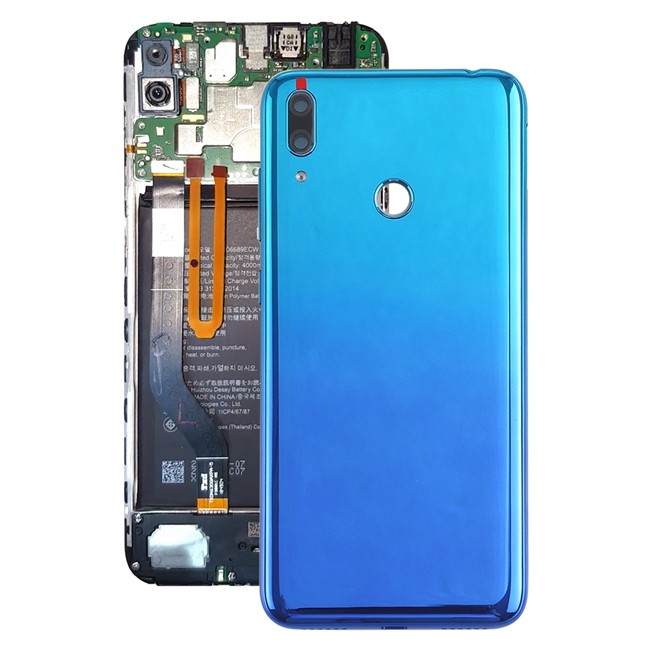 Original Achterkant met lens en Aan/uit + volume knop voor Huawei Y7 Prime (2019) (Blauw)(Met Logo) voor 17,04 €