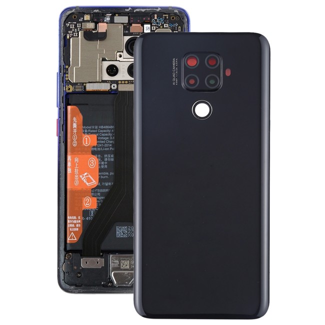 Cache arrière original avec lentille pour Huawei Mate 30 Lite (Noir)(Avec Logo) à 30,68 €