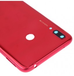 Achterkant met lens knoppen voor Huawei Y7 Prime 2019 (Rood)(Met Logo) voor €18.90
