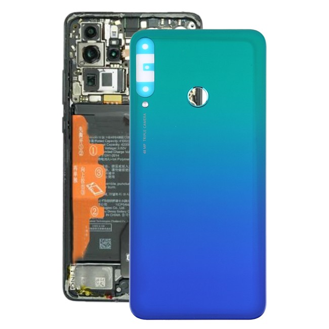 Original Rückseite Akkudeckel mit Huawei P40 Lite E / Y7p (Twilight Blue)(Mit Logo) für 13,10 €