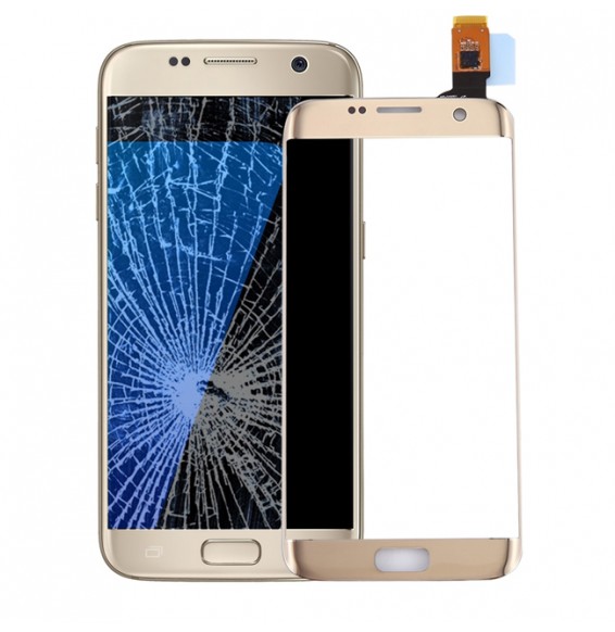 Touchscreen Glas für Samsung Galaxy S7 Edge SM-G935 (Gold) für 41,70 €
