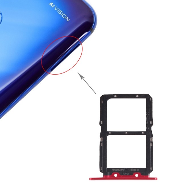SIM Card Tray for Huawei Honor View 20 (Honor V20)(Red) at 5,20 €