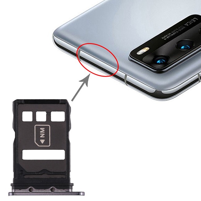 SIM kaart houder voor Huawei P40 (Zwart) voor 5,20 €