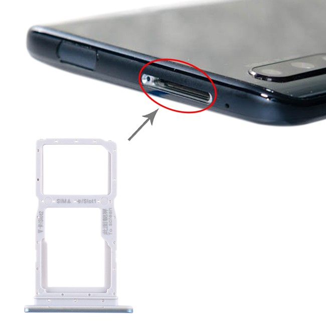 SIM + Micro SD kaart houder voor Huawei Honor 9X / Honor 9X Pro (Baby Blue) voor 5,20 €
