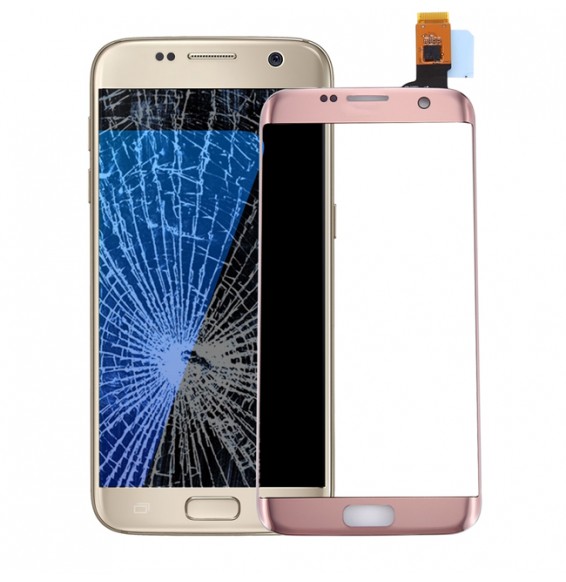 Touchscreen glas voor Samsung Galaxy S7 Edge SM-G935 (Roze gold) voor 41,70 €