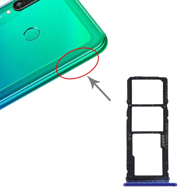SIM + Micro SD Card Tray for Huawei Y7p (Blue) at 5,22 €