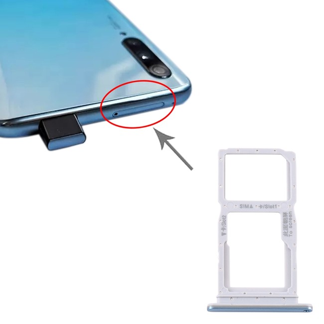 Tiroir carte SIM + Micro SD pour Huawei Y9s (Bleu Bébé) à 9,90 €