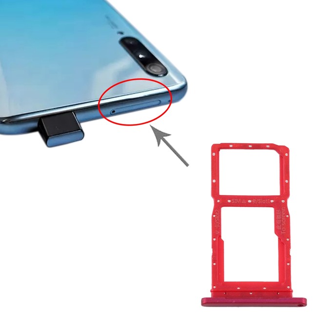 SIM + Micro SD Card Tray for Huawei Y9s (Red) at 9,90 €