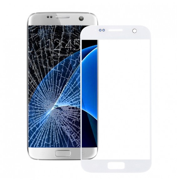 Vitre LCD pour Samsung Galaxy S7 SM-G930 (Blanc)