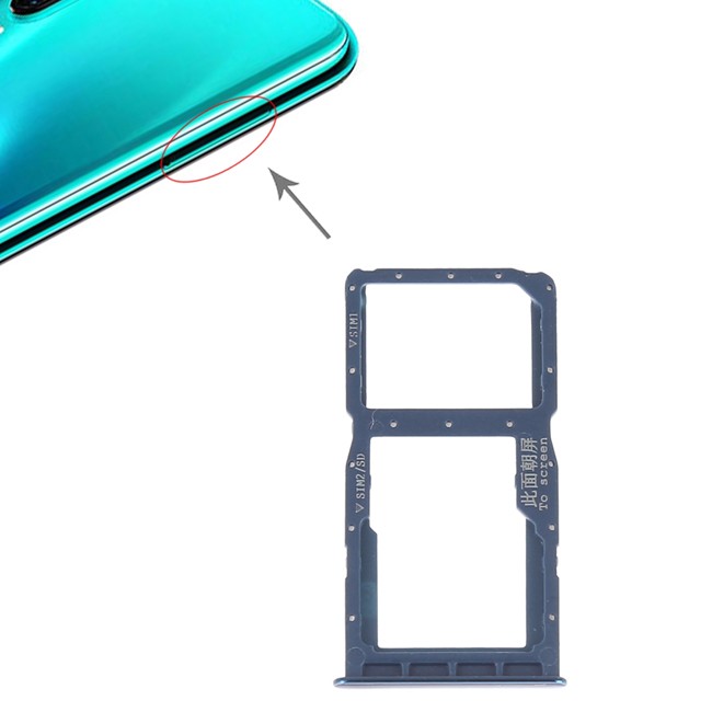 Tiroir carte SIM + Micro SD pour Huawei P30 Lite (Bleu) à 5,20 €