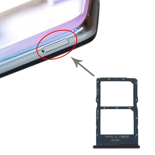 SIM Card Tray for Huawei P40 Lite (Black) at 6,90 €