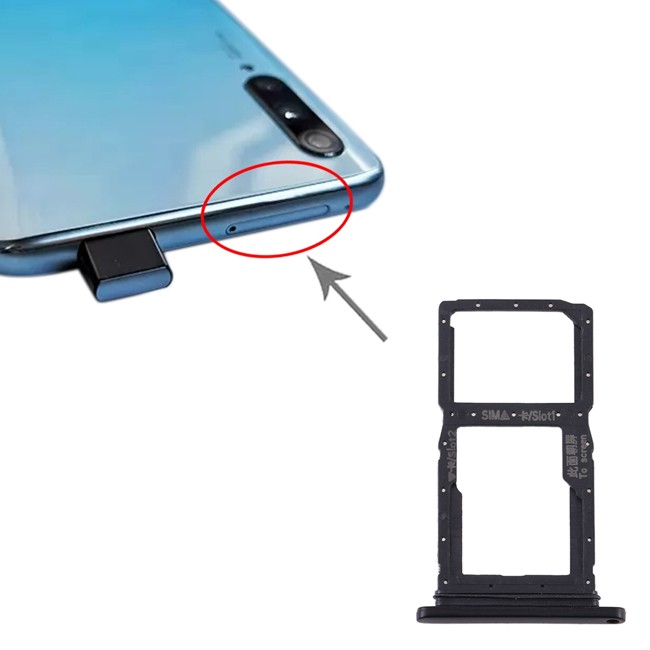 SIM + Micro SD Card Tray for Huawei Y9s (Black) at 9,90 €