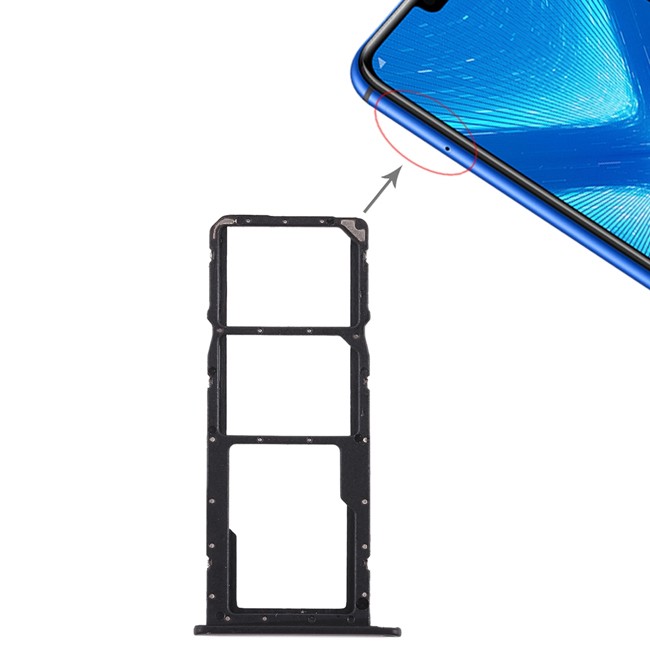 SIM + Micro SD Card Tray for Huawei Honor 8X (Black) at 5,20 €